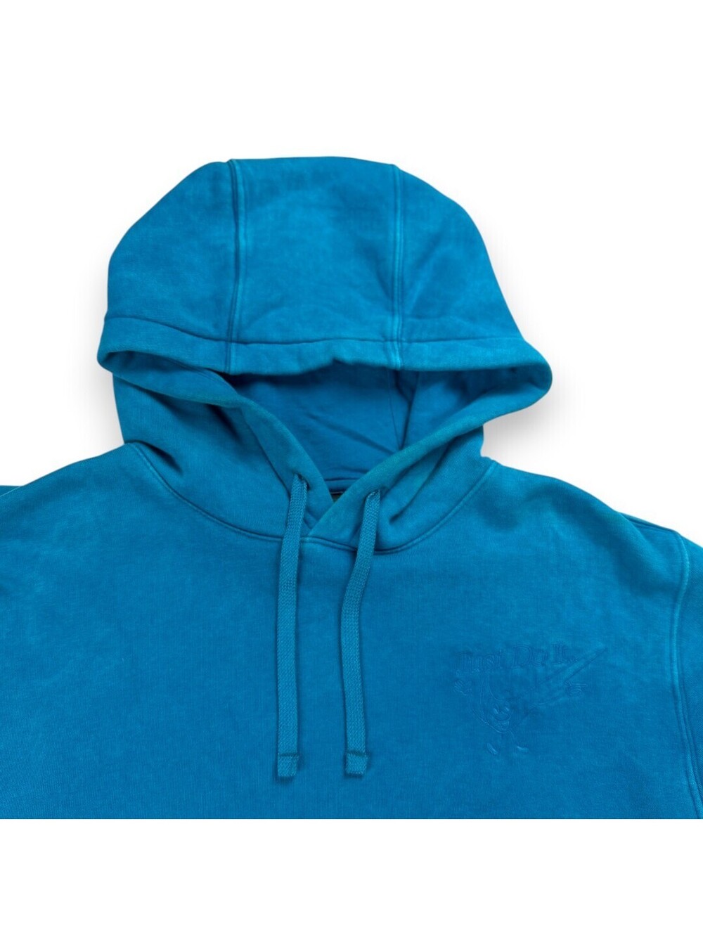 🥏 Hoodie Mens Small Blue Washed Pullover Sweatshirt Casual Streetwear Nike - Picture 9 of 14